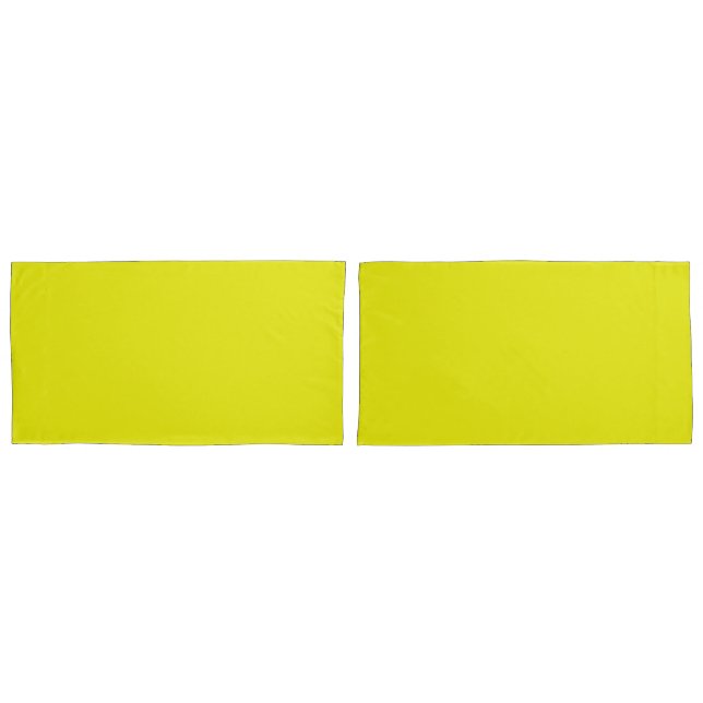 Housse D'oreillers Aureolin (couleur solide) (devant-Set)