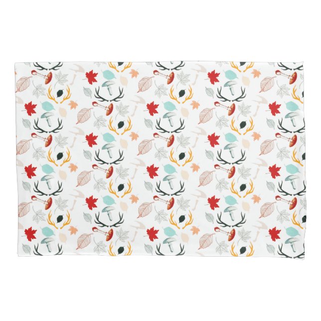 Housse D'oreillers Automne Boho Feuilles Automne Forêt (devant)