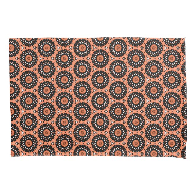 Housse D'oreillers Automne Orange Floral (devant-gauche)