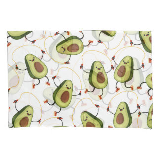 Housse D'oreillers Avocado Fitness : Motif Vintage mignon