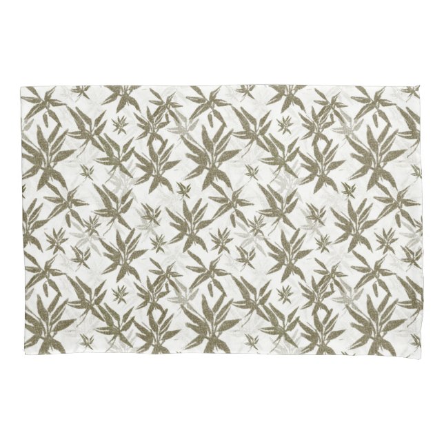 Housse D'oreillers Bamboo on White Sheers - Seamless surface (devant)