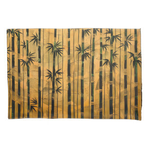 Housse D'oreillers Bambou de la forêt zen vintage