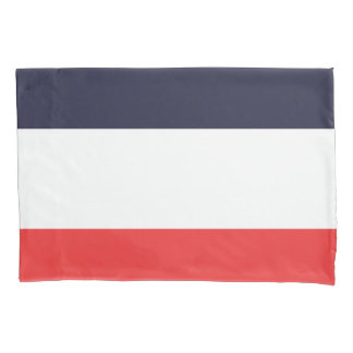Housse D'oreillers Bandes Bleu Blanc & Rouge Rayé