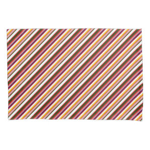 Housse D'oreillers Bandes de bonbons à l'ancienne (grande échelle)