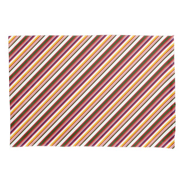 Housse D'oreillers Bandes de bonbons à l'ancienne (grande échelle) (devant-gauche)