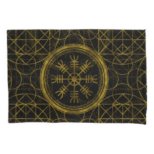 Housse D'oreillers Barre de runes de protection de Viking de talisman