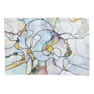 Housse D'oreillers Barres arc-en-ciel, unité en vitrail