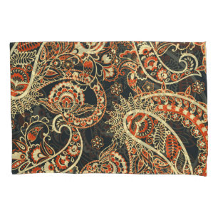 Housse D'oreillers Batik Paisley : Motif Vintage sans couture.