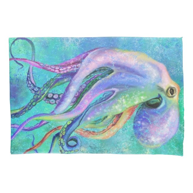 Housse D'oreillers Beau Coque Coussin octopus couleur (devant)