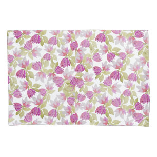 Housse D'oreillers Beau Magnolia Fleur Aquarelle Art