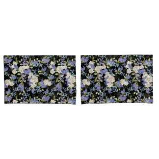 Housse D'oreillers Beau motif floral Lilac Rose Foliage