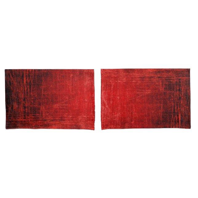 Housse D'oreillers Belle Paire Rouge De Coutrelles ! (devant-Set)