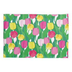 Housse D'oreillers Belles tulipes.
