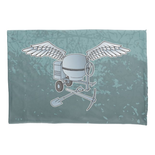 Housse D'oreillers Béton bleu-gris (devant)