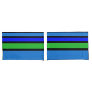 Housse D'oreillers BG Stripes Motif couleur IV + votre dos et votre i