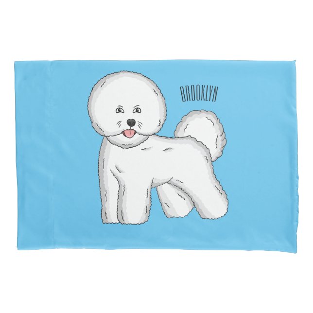 Housse D'oreillers Bichon frise dog dessin animé (devant)