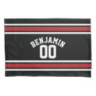 Black and Red Sports Jersey Nom personnalisé Numér