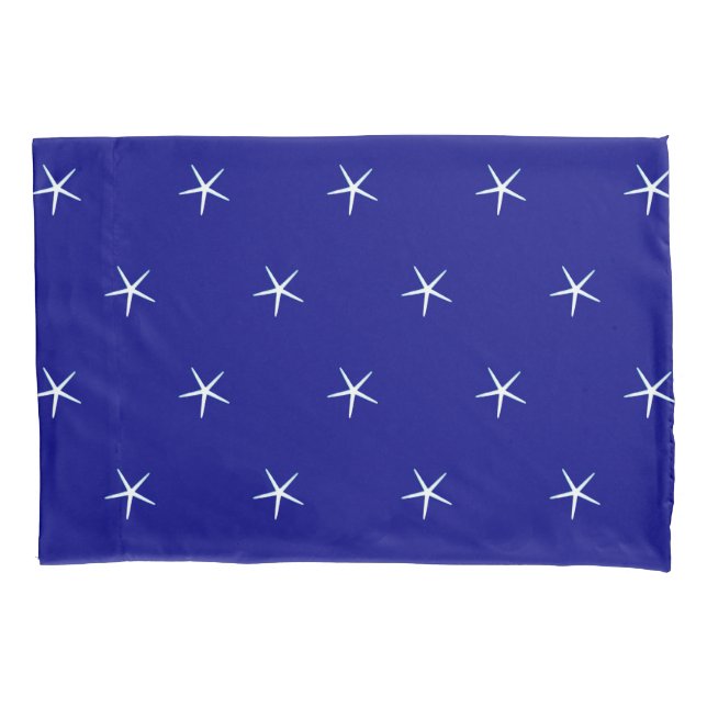 Housse D'oreillers Bleu blanc Motif Marine Bleu Personnalisé Nautique (devant)