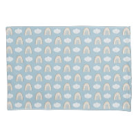 Bleu et gris moderne arc-en-ciel nuage de bébé mot
