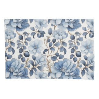 Housse D'oreillers Blue Bloom Reverie – Floral Pillowcase