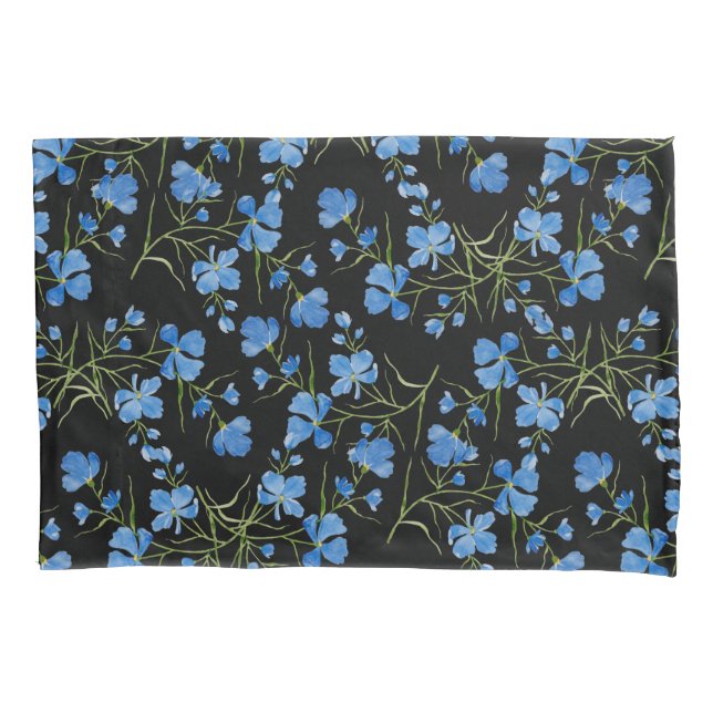 Housse D'oreillers Blue Cosmos Flowers (devant)