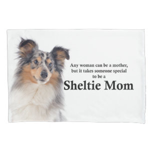 Housse D'oreillers Blue Merle Sheltie Maman Pilote