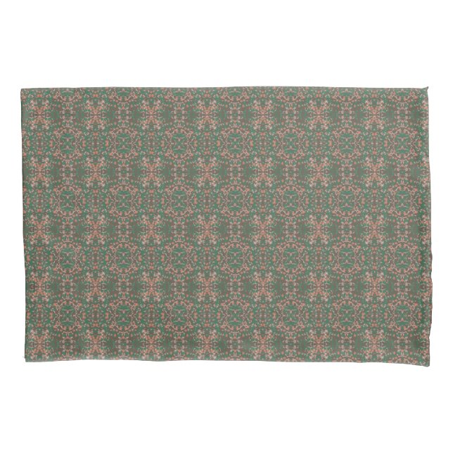 Housse D'oreillers Bohème Feuilles de automne verdure Motif sans cout (devant)