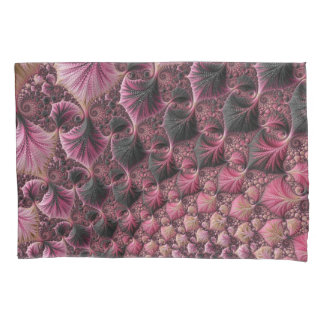 Housse D'oreillers Boho Funky Éclectique Rose Noir Abstrait Fractal