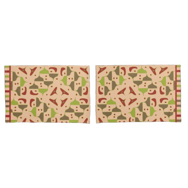 Housse D'oreillers Boho Retro Moderne Pillowcase Graphique (devant-Set)