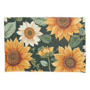 Housse D'oreillers Boho Terracotta Vintage Motif tournesol
