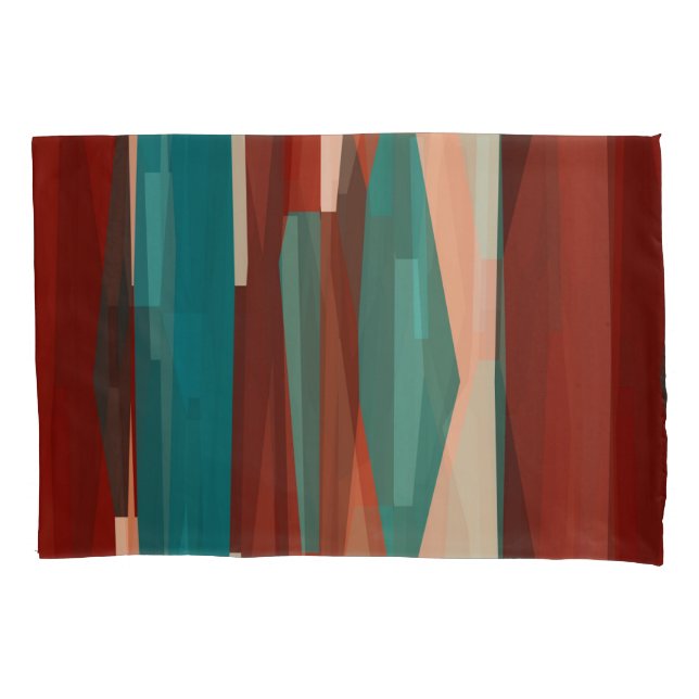 Housse D'oreillers Bois et turquoise (devant-gauche)