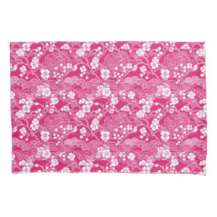 Housse D'oreillers Boîtes à oreiller Motifs en fleurs de prune rose