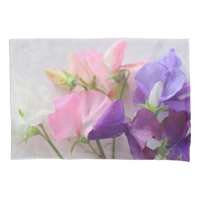 Housse D'oreillers Bouquet de pois doux (devant)