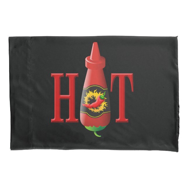 Housse D'oreillers Bouteille de sauce chaude (devant)