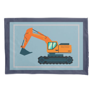 Housse D'oreillers Boy's Bedroom Excavator Marine Standard