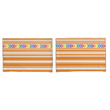 Bright Pride Motif sur Orange et White Stripe