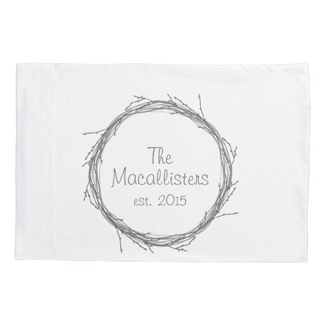 Housse D'oreillers Brindilles et vignes (Dos)