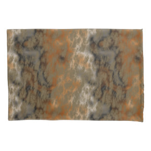 Housse D'oreillers Bronze et marbre de cuivre Abstrait