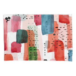 Housse D'oreillers Brosse à Doodle : Bleu orange