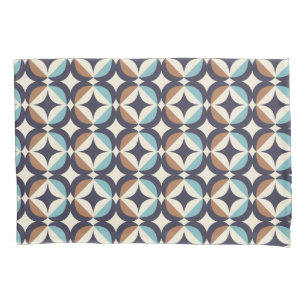 Housse D'oreillers Brun moderne de la moitié du siècle et motif