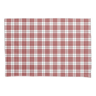 Housse D'oreillers Buchanan tartan rouge blanc plaid