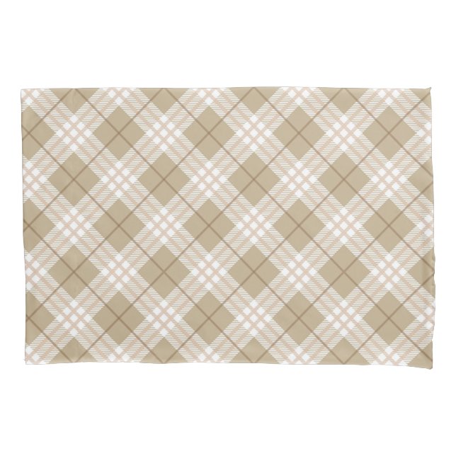 Housse D'oreillers Buffle Tan Beige Brown Plaid Tartan Plaid (devant)