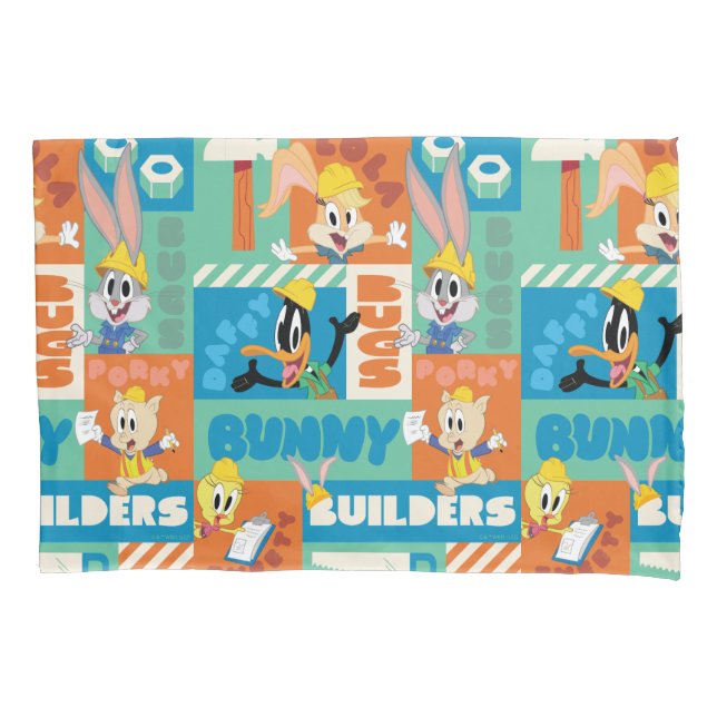 Housse D'oreillers BUGS BUNNY BUILDERS™| Character Grid Pattern (devant)