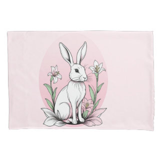 Housse D'oreillers Bunny et Lilies