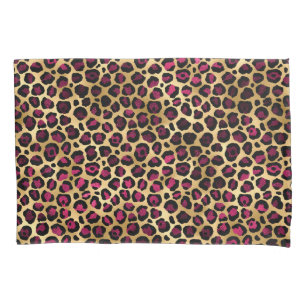 Housse D'oreillers Burgundy et Gold Leopard Series Design 2