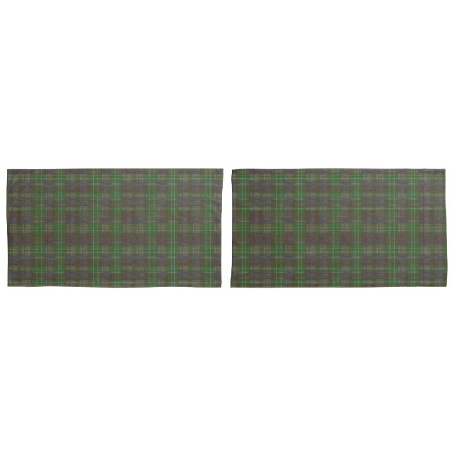 Housse D'oreillers Cabin Forest Green Tartan (devant-Set)