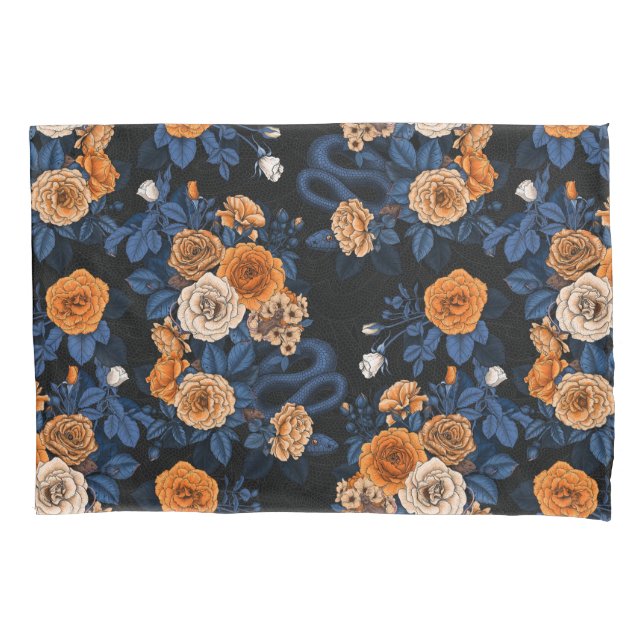 Housse D'oreillers Caché en rose, orange et bleu (devant-gauche)