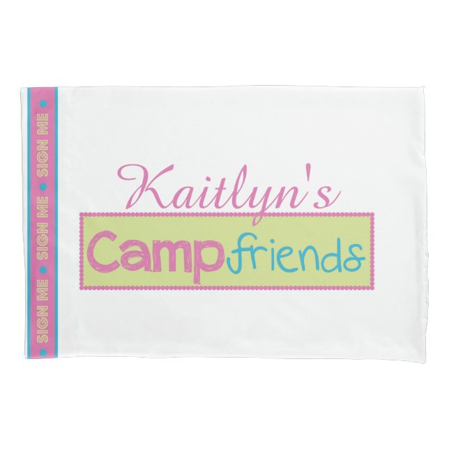 Housse D'oreillers Caisse de coussin d'amis de camp (devant)