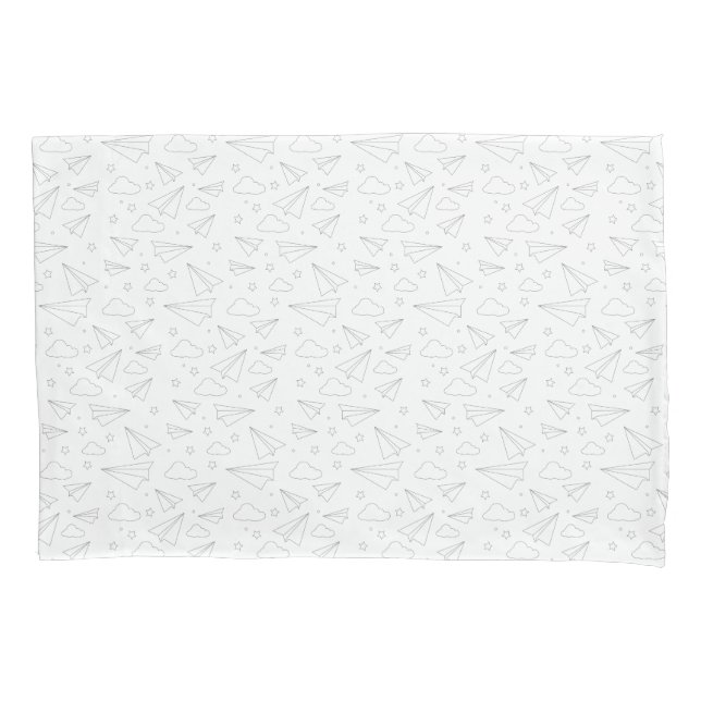 Housse D'oreillers Caisse de coussin d'avion de papier (standard) (devant)
