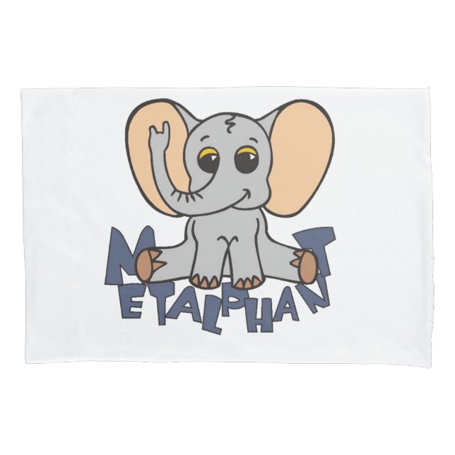 Housse D'oreillers Caisse de coussin d'éléphant de Metalphant (devant)